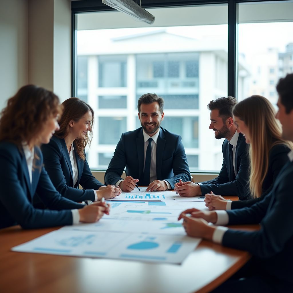 Equipo en reunión estratégica